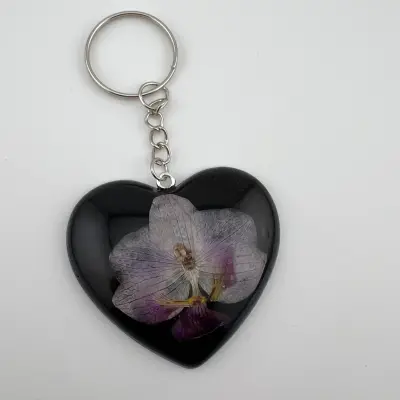 Přívěsek, pryskyřice, orchidej